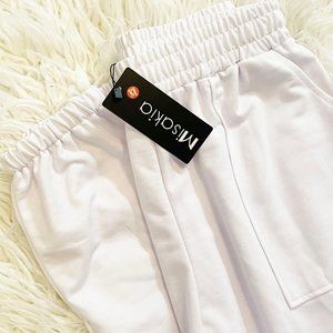 White Joggers Misakia Medium NWT